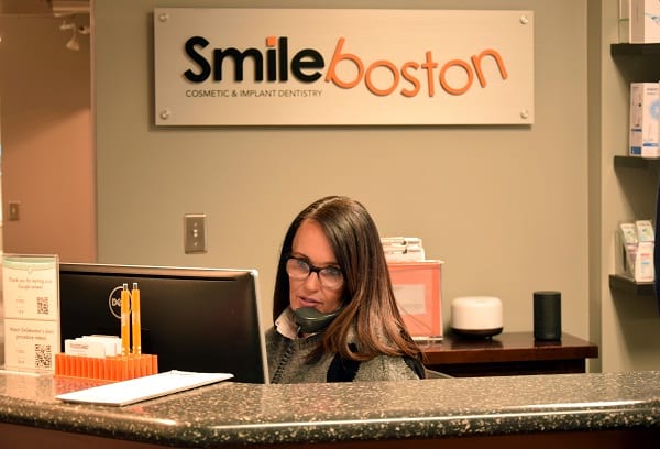 {PRACTICE_NAME} front desk with receptionist