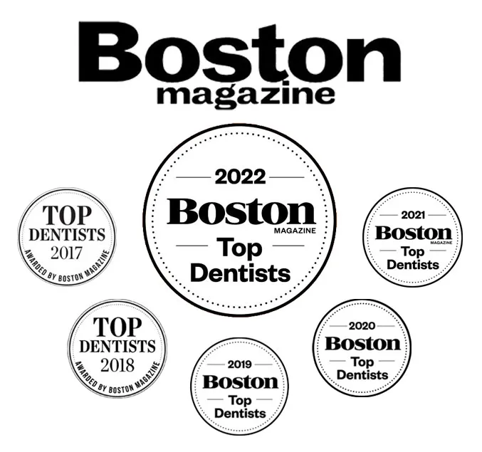 Boston magazine top dentist from 2017 to 2022